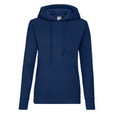 Fruit Of The Loom 62038 FOTL Ladies Classic Hooded Sweat - Navy Blue