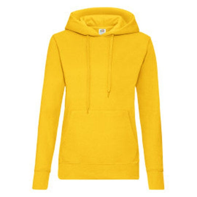 Fruit Of The Loom 62038 FOTL Ladies Classic Hooded Sweat - Sun