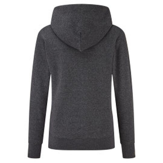 Fruit Of The Loom 62038 FOTL Ladies Classic Hooded Sweat - Dark Heather
