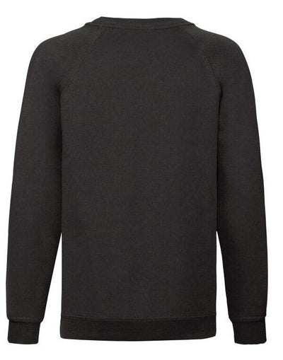 Fruit Of The Loom 62039 FOTL Kids Classic Raglan Sweat - Black