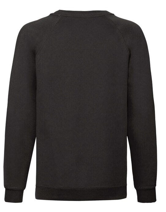 Fruit Of The Loom 62039 FOTL Kids Classic Raglan Sweat - Black