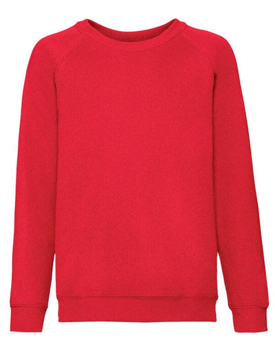 Fruit Of The Loom 62039 FOTL Kids Classic Raglan Sweat - Red