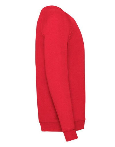 Fruit Of The Loom 62039 FOTL Kids Classic Raglan Sweat - Red