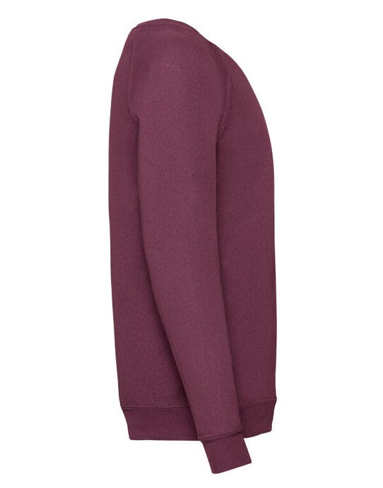 Fruit Of The Loom 62039 FOTL Kids Classic Raglan Sweat - Burgundy