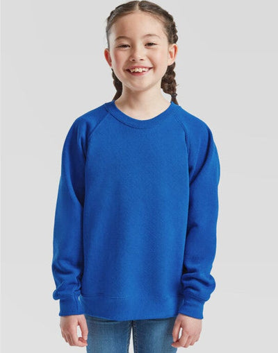 Fruit Of The Loom 62039 FOTL Kids Classic Raglan Sweat - Royal