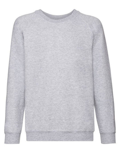 Fruit Of The Loom 62039 FOTL Kids Classic Raglan Sweat - Heather Grey
