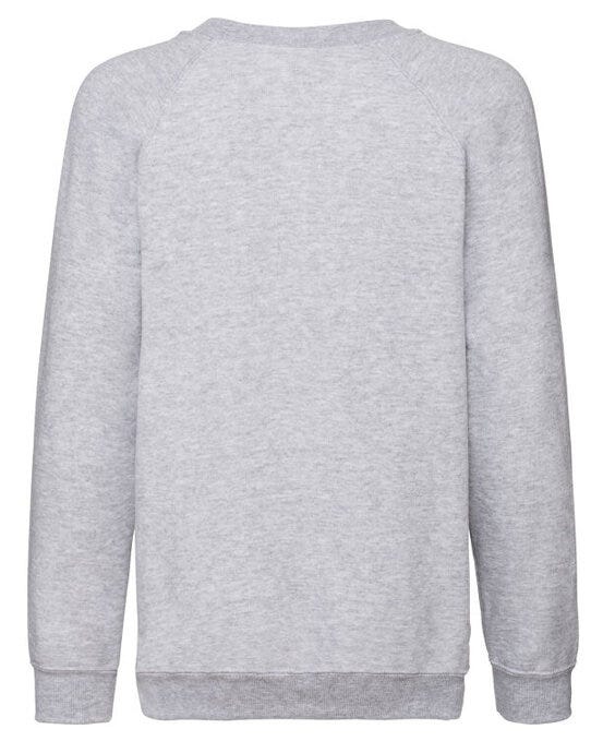 Fruit Of The Loom 62039 FOTL Kids Classic Raglan Sweat - Heather Grey