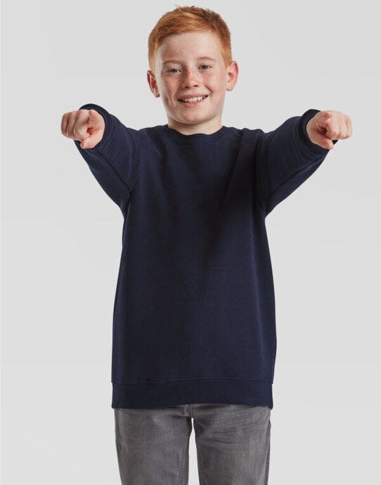 Fruit Of The Loom 62039 FOTL Kids Classic Raglan Sweat - Deep Navy