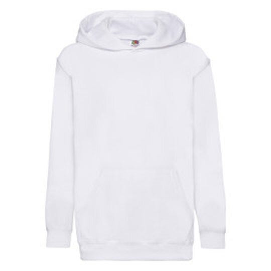 Fruit Of The Loom 62043 FOTL Kids Classic Hooded Sweat - White