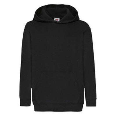 Fruit Of The Loom 62043 FOTL Kids Classic Hooded Sweat - Black