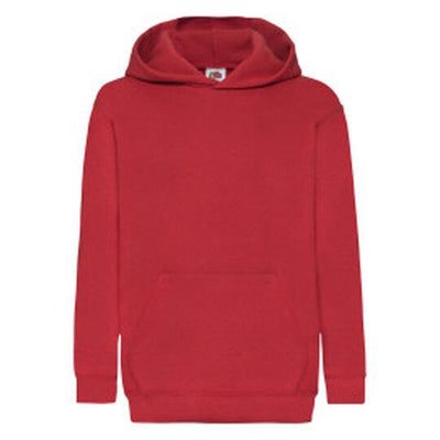 Fruit Of The Loom 62043 FOTL Kids Classic Hooded Sweat - Red