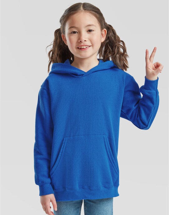Fruit Of The Loom 62043 FOTL Kids Classic Hooded Sweat - Royal