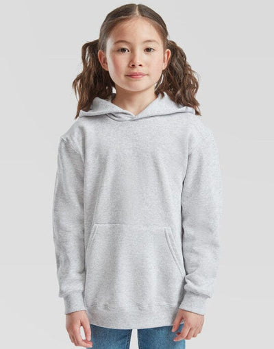 Fruit Of The Loom 62043 FOTL Kids Classic Hooded Sweat - Heather Grey