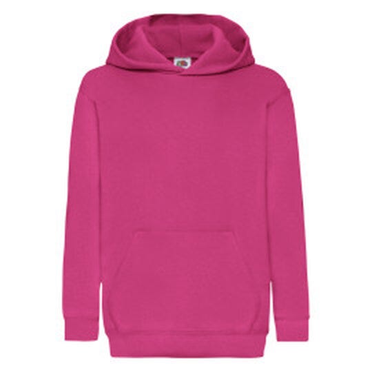 Fruit Of The Loom 62043 FOTL Kids Classic Hooded Sweat - Fuchsia