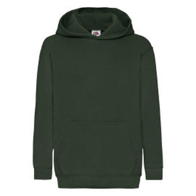 Fruit Of The Loom 62043 FOTL Kids Classic Hooded Sweat - Bottle Green