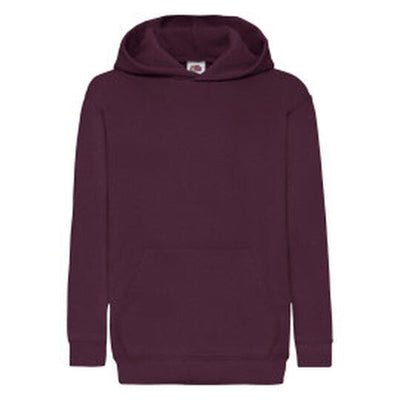 Fruit Of The Loom 62043 FOTL Kids Classic Hooded Sweat - Burgundy