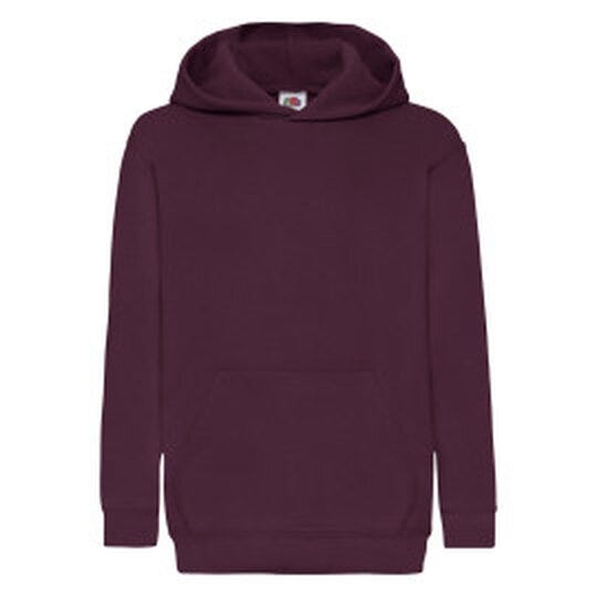 Fruit Of The Loom 62043 FOTL Kids Classic Hooded Sweat - Burgundy