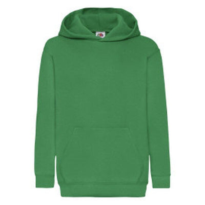 Fruit Of The Loom 62043 FOTL Kids Classic Hooded Sweat - Kelly Green