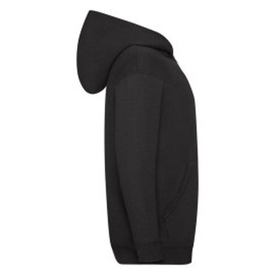 Fruit Of The Loom 62045 FOTL Kids Classic Hooded Sweat Jacket - Black