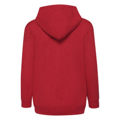 Fruit Of The Loom 62045 FOTL Kids Classic Hooded Sweat Jacket - Red