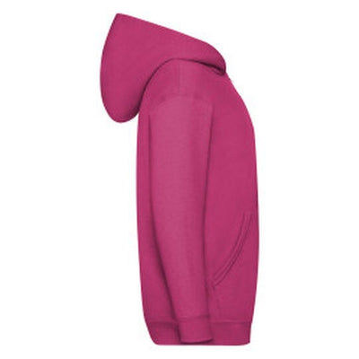 Fruit Of The Loom 62045 FOTL Kids Classic Hooded Sweat Jacket - Fuchsia