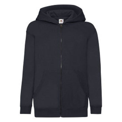Fruit Of The Loom 62045 FOTL Kids Classic Hooded Sweat Jacket - Deep Navy