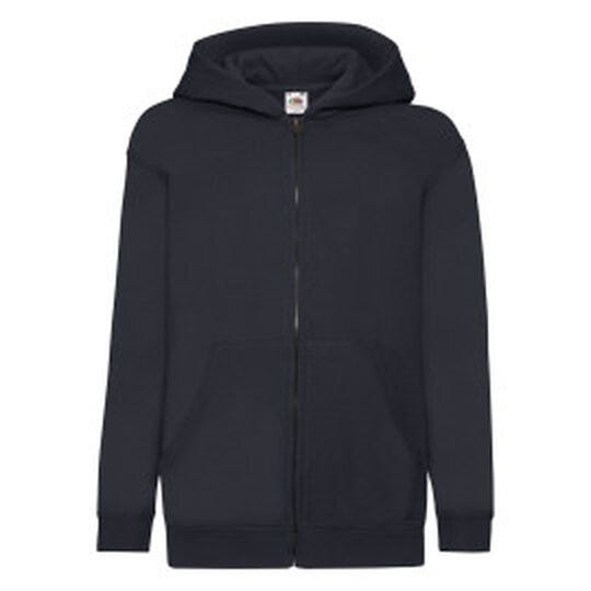 Fruit Of The Loom 62045 FOTL Kids Classic Hooded Sweat Jacket - Deep Navy