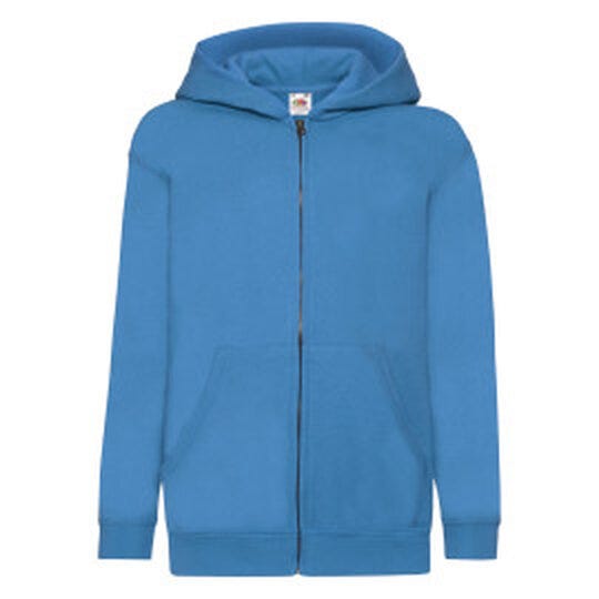 Fruit Of The Loom 62045 FOTL Kids Classic Hooded Sweat Jacket - Azure Blue