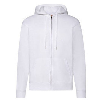 Fruit Of The Loom 62062 FOTL Mens Classic Hooded Sweat Jacket - White