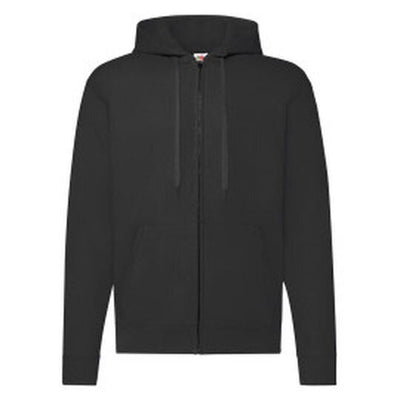 Fruit Of The Loom 62062 FOTL Mens Classic Hooded Sweat Jacket - Black