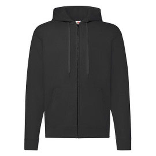 Fruit Of The Loom 62062 FOTL Mens Classic Hooded Sweat Jacket - Black