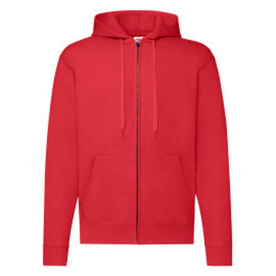 Fruit Of The Loom 62062 FOTL Mens Classic Hooded Sweat Jacket - Red