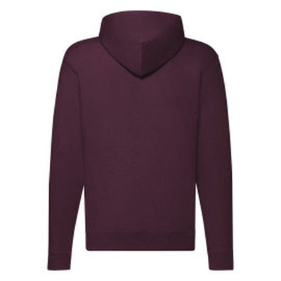 Fruit Of The Loom 62062 FOTL Mens Classic Hooded Sweat Jacket - Burgundy