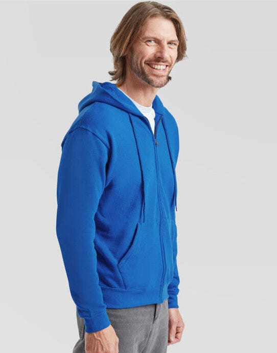 Fruit Of The Loom 62062 FOTL Mens Classic Hooded Sweat Jacket - Royal