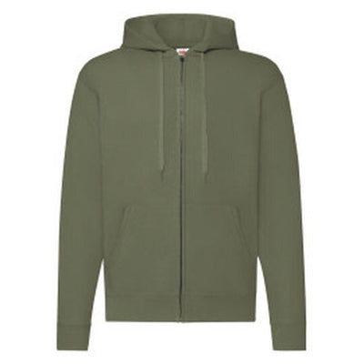 Fruit Of The Loom 62062 FOTL Mens Classic Hooded Sweat Jacket - Classic Olive