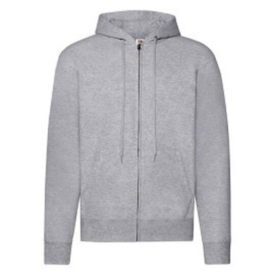 Fruit Of The Loom 62062 FOTL Mens Classic Hooded Sweat Jacket - Heather Grey
