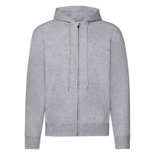 Fruit Of The Loom 62062 FOTL Mens Classic Hooded Sweat Jacket - Heather Grey