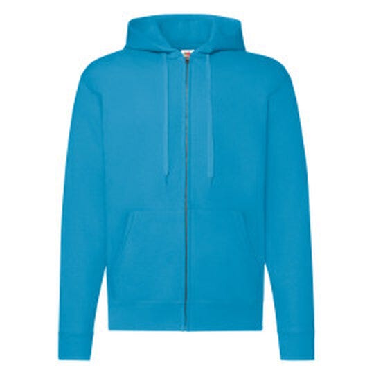 Fruit Of The Loom 62062 FOTL Mens Classic Hooded Sweat Jacket - Azure Blue