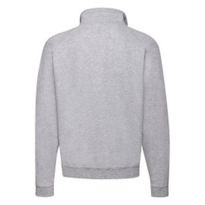 Fruit Of The Loom 62114 FOTL Mens Classic Zip Neck Sweat - Heather Grey