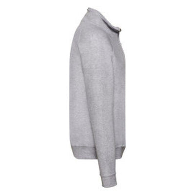 Fruit Of The Loom 62114 FOTL Mens Classic Zip Neck Sweat - Heather Grey