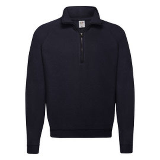 Fruit Of The Loom 62114 FOTL Mens Classic Zip Neck Sweat - Deep Navy