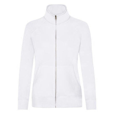 Fruit Of The Loom 62116 FOTL Ladies Premium Sweat Jacket - White