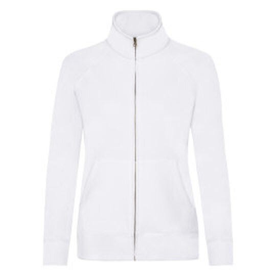 Fruit Of The Loom 62116 FOTL Ladies Premium Sweat Jacket - White
