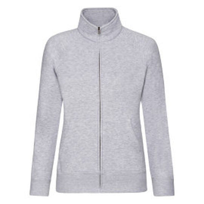 Fruit Of The Loom 62116 FOTL Ladies Premium Sweat Jacket - Heather Grey