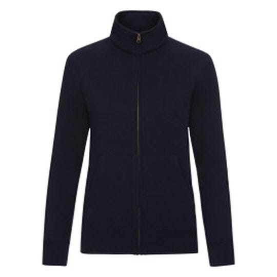 Fruit Of The Loom 62116 FOTL Ladies Premium Sweat Jacket - Deep Navy
