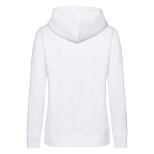 Fruit Of The Loom 62118 FOTL Ladies Premium Hooded Sweat Jkt - White