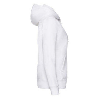Fruit Of The Loom 62118 FOTL Ladies Premium Hooded Sweat Jkt - White