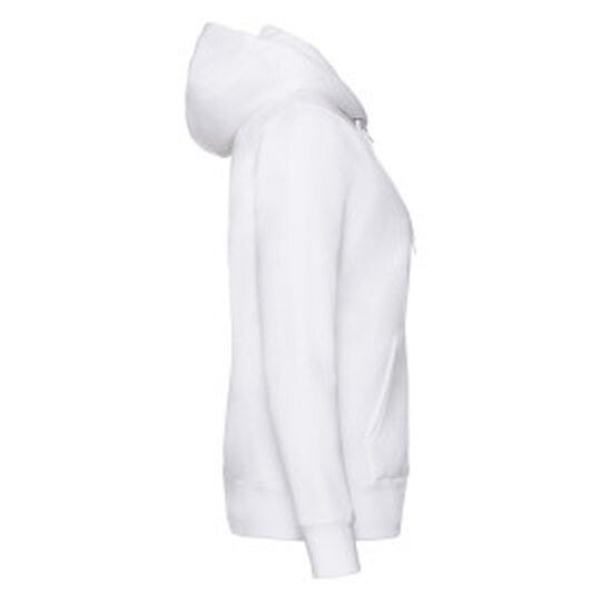 Fruit Of The Loom 62118 FOTL Ladies Premium Hooded Sweat Jkt - White
