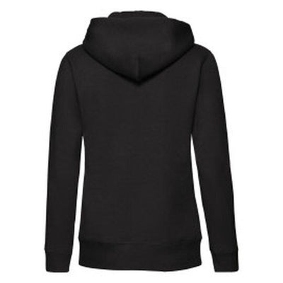 Fruit Of The Loom 62118 FOTL Ladies Premium Hooded Sweat Jkt - Black