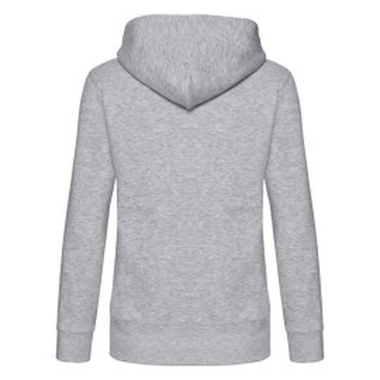 Fruit Of The Loom 62118 FOTL Ladies Premium Hooded Sweat Jkt - Heather Grey